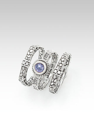 Chosen Worthy Loved Ring Set of 3™ in Tanzanite - Stackable - only found at SARDA™