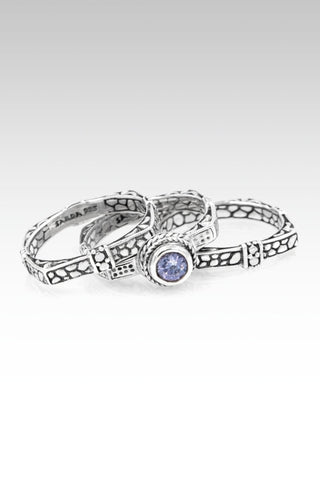 Chosen Worthy Loved Ring Set of 3™ in Tanzanite - Stackable - only found at SARDA™