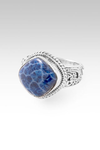 Come What May Ring™ in Navy Blue Indonesian Coral - Dinner - only found at SARDA™