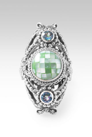 Countless Miracles Ring II™ in Green Mother of Pearl Mosaic & Bali Crush™ Mystic Topaz - Statement - only found at SARDA™