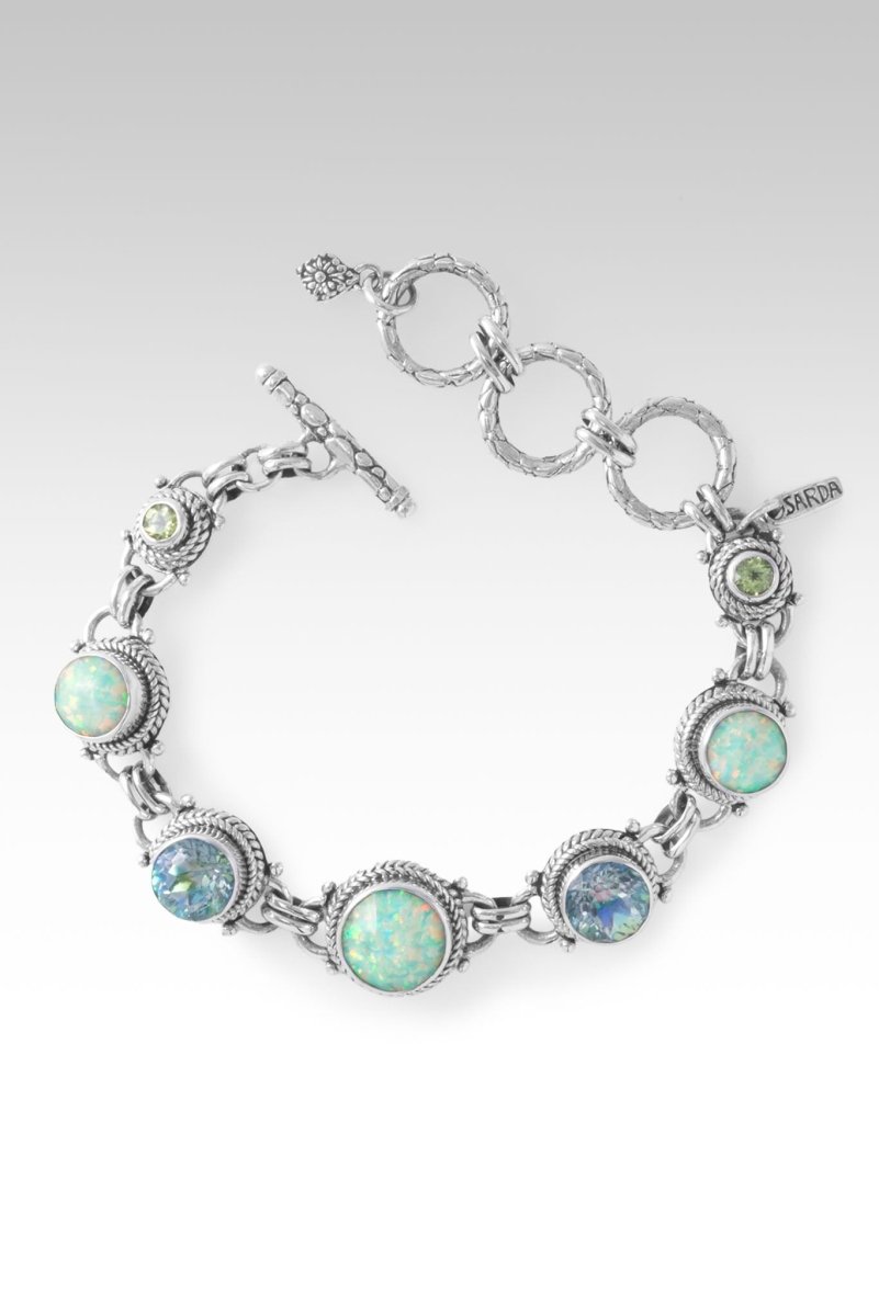 Courage to Trust Bracelet II in Green Tea Simulated Opal