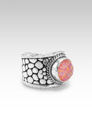 Create Change Ring™ in Alizarin Crimson Simulated Opal Quartz Doublet - Bypass - SARDA™