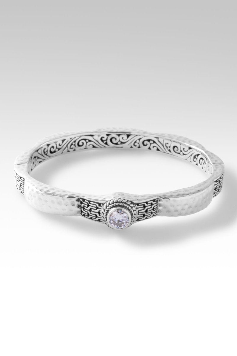 Cultivate Kindness Bangle in Moissanite Chainlink 6.25 Moissanite