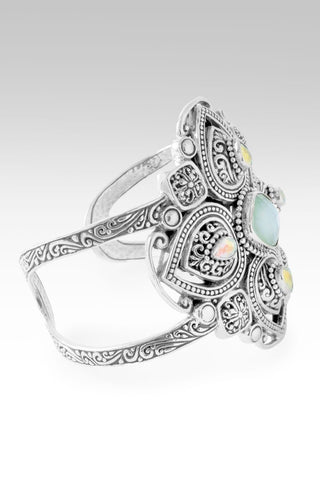 Daily Dose Of Kindness Cuff™ in Sea Green Chalcedony Mother Of Pearl & Mercury Mist™ Mystic Topaz - Cuff - only found at SARDA™