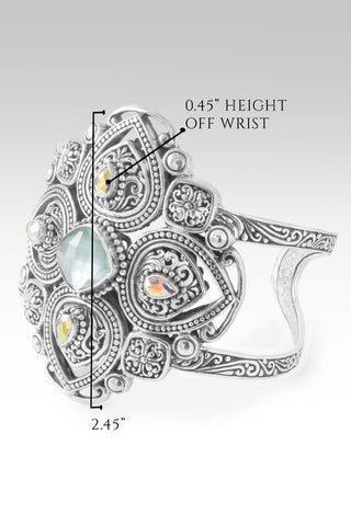 Daily Dose Of Kindness Cuff™ in Sea Green Chalcedony Mother Of Pearl & Mercury Mist™ Mystic Topaz - Cuff - only found at SARDA™