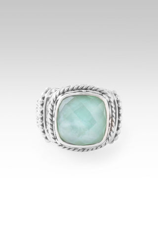 Daily Dose Of Kindness Ring™ in Sea Green Chalcedony Mother Of Pearl - Dinner - only found at SARDA™