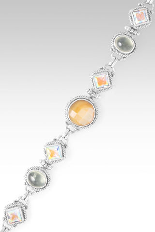 Divine Embrace Bracelet™ in Yellow Mother of Pearl, Prehnite & Mercury Mist™ Mystic Topaz - Multi Stone - only found at SARDA™