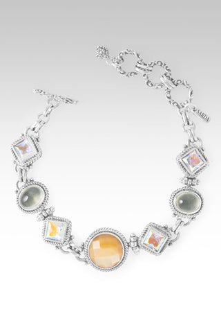 Divine Embrace Bracelet™ in Yellow Mother of Pearl, Prehnite & Mercury Mist™ Mystic Topaz - Multi Stone - only found at SARDA™