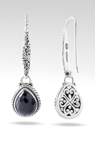 Enchanted Promise Earrings™ in Black Spinel - Bali Wire - SARDA™