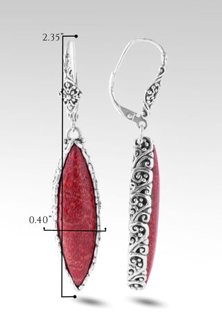 Eternal Encouragement Earrings™ in Red Sponge Coral - Lever Back - only found at SARDA™