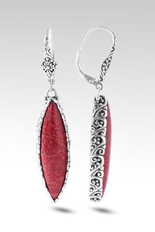 Eternal Encouragement Earrings™ in Red Sponge Coral - Lever Back - only found at SARDA™