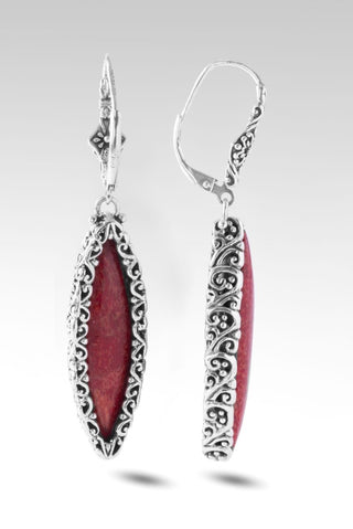 Eternal Encouragement Earrings™ in Red Sponge Coral - Lever Back - only found at SARDA™