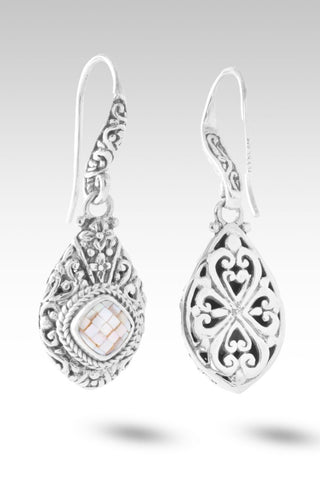 Everlasting Anchor Earrings™ in Rainbow Champagne Mother Of Pearl Mosaic - Bali Wire - only found at SARDA™