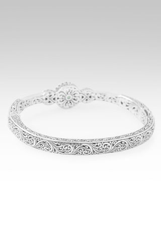 Everlasting Faithfulness Bangle Bracelet™ in Paraiba Chalcedony & Rainbow Moonstone - Bangle - only found at SARDA™