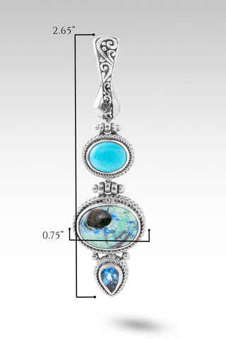 Every Trial Lifted Pendant™ in Bali Blue Barite, Mexican Turquoise & London Blue Topaz - Multi Stone - only found at SARDA™