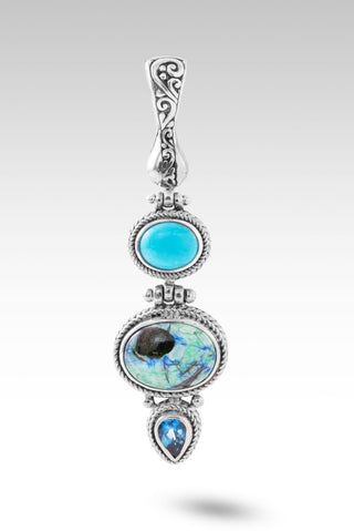 Every Trial Lifted Pendant™ in Bali Blue Barite, Mexican Turquoise & London Blue Topaz - Multi Stone - only found at SARDA™