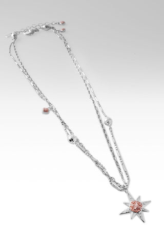 Faith Bursting Necklace™ in 18K Rose Gold Over Sterling Silver - Lobster Closure - SARDA™