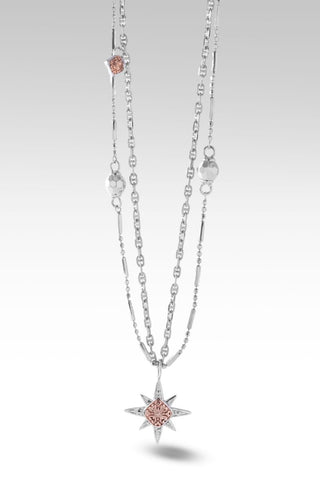 Faith Bursting Necklace™ in 18K Rose Gold Over Sterling Silver - Lobster Closure - SARDA™