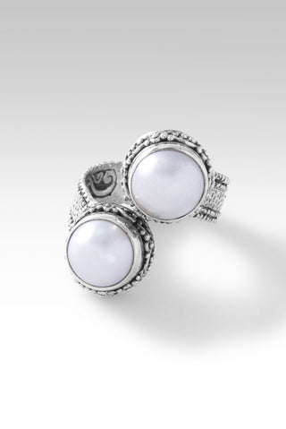 Faith is Confidence Ring™ in White Mabe Pearl - Bypass - SARDA™