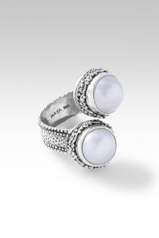 Faith is Confidence Ring™ in White Mabe Pearl - Bypass - SARDA™