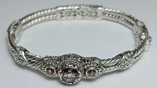 Faith Made Stronger Bangle Bracelet™ in Always True Rose™ Mystic Quartz & J P Topaz™ Mystic Topaz - Bangle - only found at SARDA™