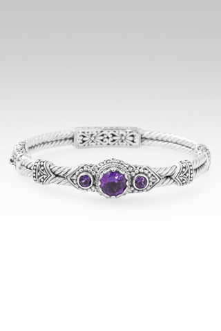 Faith Made Stronger Bangle Bracelet™ in Amethyst - Bangle - only found at SARDA™