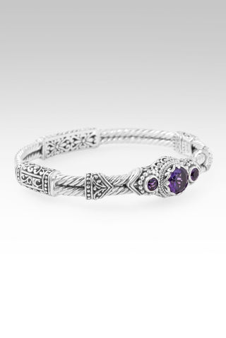 Faith Made Stronger Bangle Bracelet™ in Amethyst - Bangle - only found at SARDA™