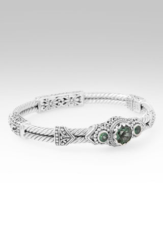 Faith Made Stronger Bangle Bracelet™ in Green Fluorite & Bali Hai™ Mystic Topaz - Bangle - only found at SARDA™