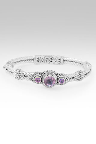 Faith Made Stronger Bangle Bracelet™ in Lotus Blossom™ Mystic Quartz & English Tearose™ Mystic Topaz - Bangle - only found at SARDA™