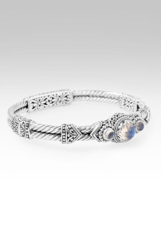 Faith Made Stronger Bangle Bracelet™ in Rainbow Moonstone - Bangle - only found at SARDA™