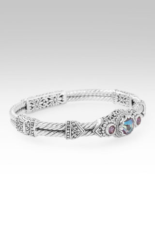 Faith Made Stronger Bangle Bracelet™ in Zodiac Fun™ Mystic Quartz & Wild Side™ Mystic Topaz - Bangle - only found at SARDA™