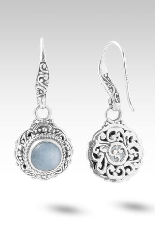 Faith Moves Mountains Earrings™ in Aquamarine - Bali Wire - only found at SARDA™