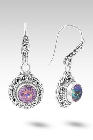 Faith Moves Mountains Earrings™ in Lotus Blossom™ Mystic Quartz - Bali Wire - only found at SARDA™
