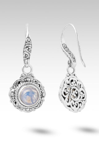 Faith Moves Mountains Earrings™ in Rainbow Moonstone - Bali Wire - only found at SARDA™