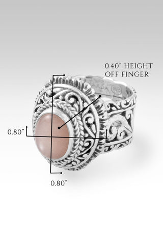 Faithfulness in Bloom Ring™ in Peach Moonstone - Dinner - only found at SARDA™