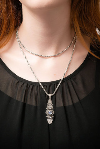 Fall Into Action Pendant™ in Rainbow Moonstone - Multi Stone - only found at SARDA™