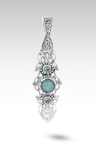 Fall Into Action Pendant™ in Sea Green Chalcedony Mother of Pearl Quartz & Bali Crush™ Mystic Topaz - Multi Stone - only found at SARDA™