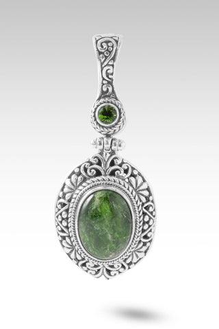 Fear's Not Welcome Here Pendant™ in Chrome Diopside - Multi Stone - only found at SARDA™