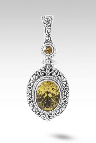 Fear's Not Welcome Here Pendant™ in Olive Quartz - Multi Stone - only found at SARDA™