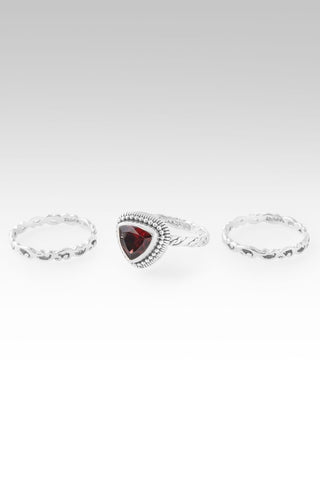 Finally Complete with You Ring III™ in Garnet - Stackable - only found at SARDA™
