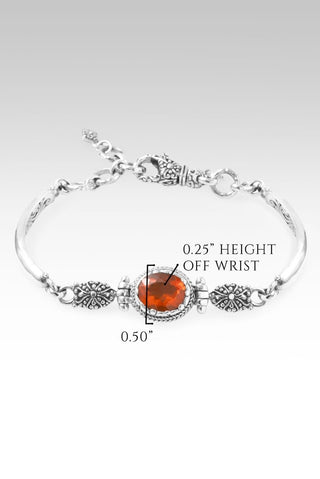 Fire Inside Burning True Bracelet II™ in Brazilian Fire Opal - Single Stone - only found at SARDA™