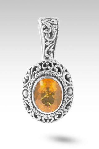 Fire Inside Burning True Pendant™ in Yellow Brazilian Fire Opal - Single Stone - only found at SARDA™