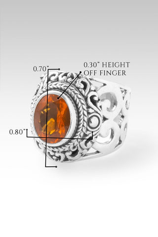 Fire Inside Burning True Ring III™ in Brazilian Fire Opal - Dinner - only found at SARDA™