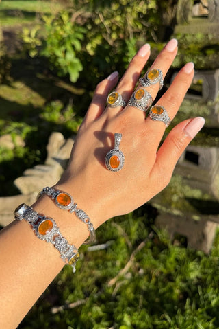 Fire Inside Burning True Ring IV™ in Brazilian Fire Opal - Dinner - only found at SARDA™