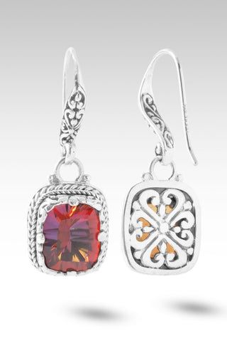 Flowering Grace Earrings™ in Odyssey Twilight Ecstasy™ Mystic Quartz - Bali Wire - only found at SARDA™