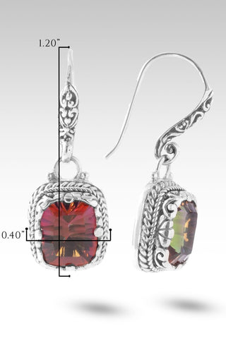 Flowering Grace Earrings™ in Odyssey Twilight Ecstasy™ Mystic Quartz - Bali Wire - only found at SARDA™