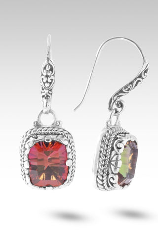 Flowering Grace Earrings™ in Odyssey Twilight Ecstasy™ Mystic Quartz - Bali Wire - only found at SARDA™