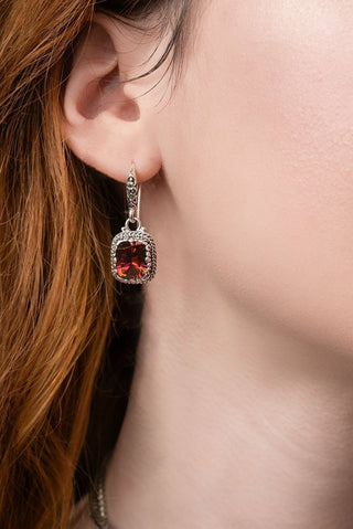 Flowering Grace Earrings™ in Odyssey Twilight Ecstasy™ Mystic Quartz - Bali Wire - only found at SARDA™