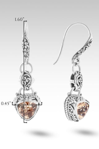 Forgiveness Given Earrings™ in Champagne Lab Created Sapphire - Bali Wire - only found at SARDA™