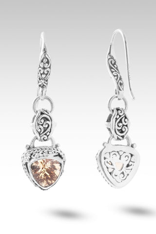 Forgiveness Given Earrings™ in Champagne Lab Created Sapphire - Bali Wire - only found at SARDA™